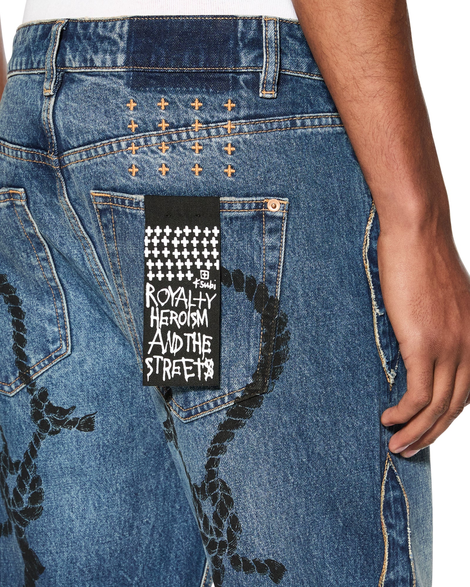Roped Doubledown Bronko Antique Kraft Jeans - Dark Indigo Denim - Image 6