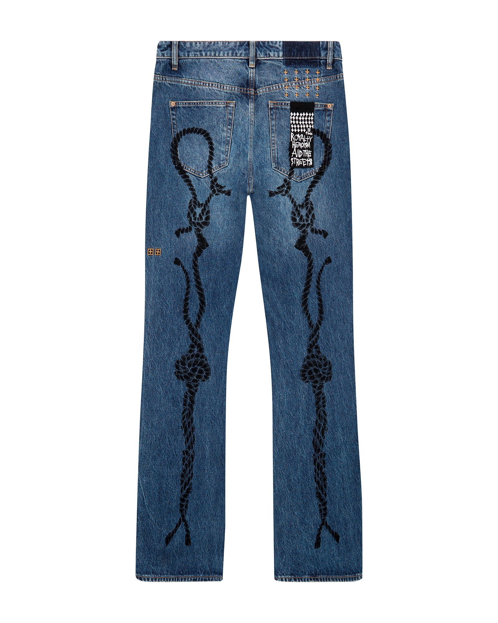 Roped Doubledown Bronko Antique Kraft Jeans - Dark Indigo Denim - Image 7