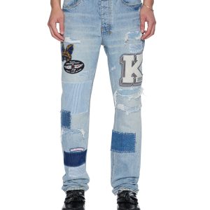 Mens Chitch Manhattan Repair Slim Denim Jeans
