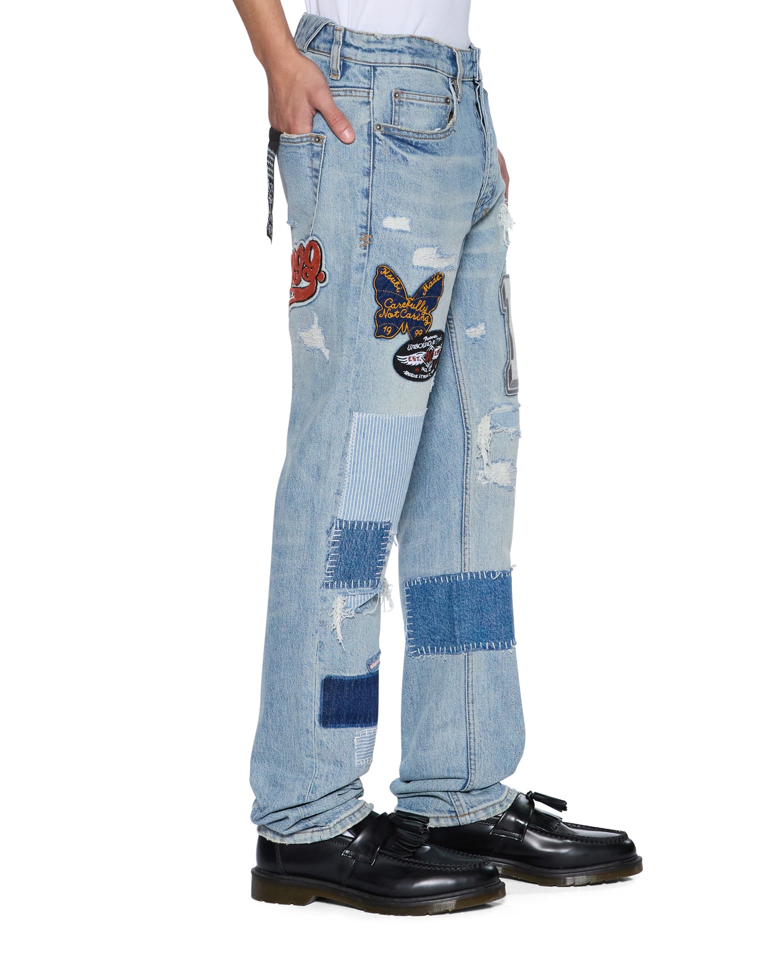 Mens Chitch Manhattan Repair Slim Denim Jeans - Image 2