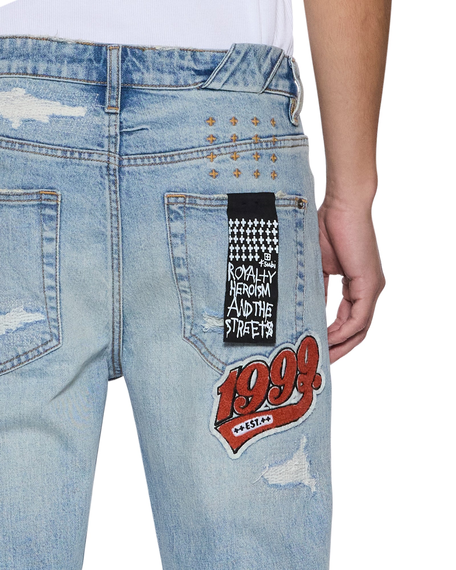 Mens Chitch Manhattan Repair Slim Denim Jeans - Image 3