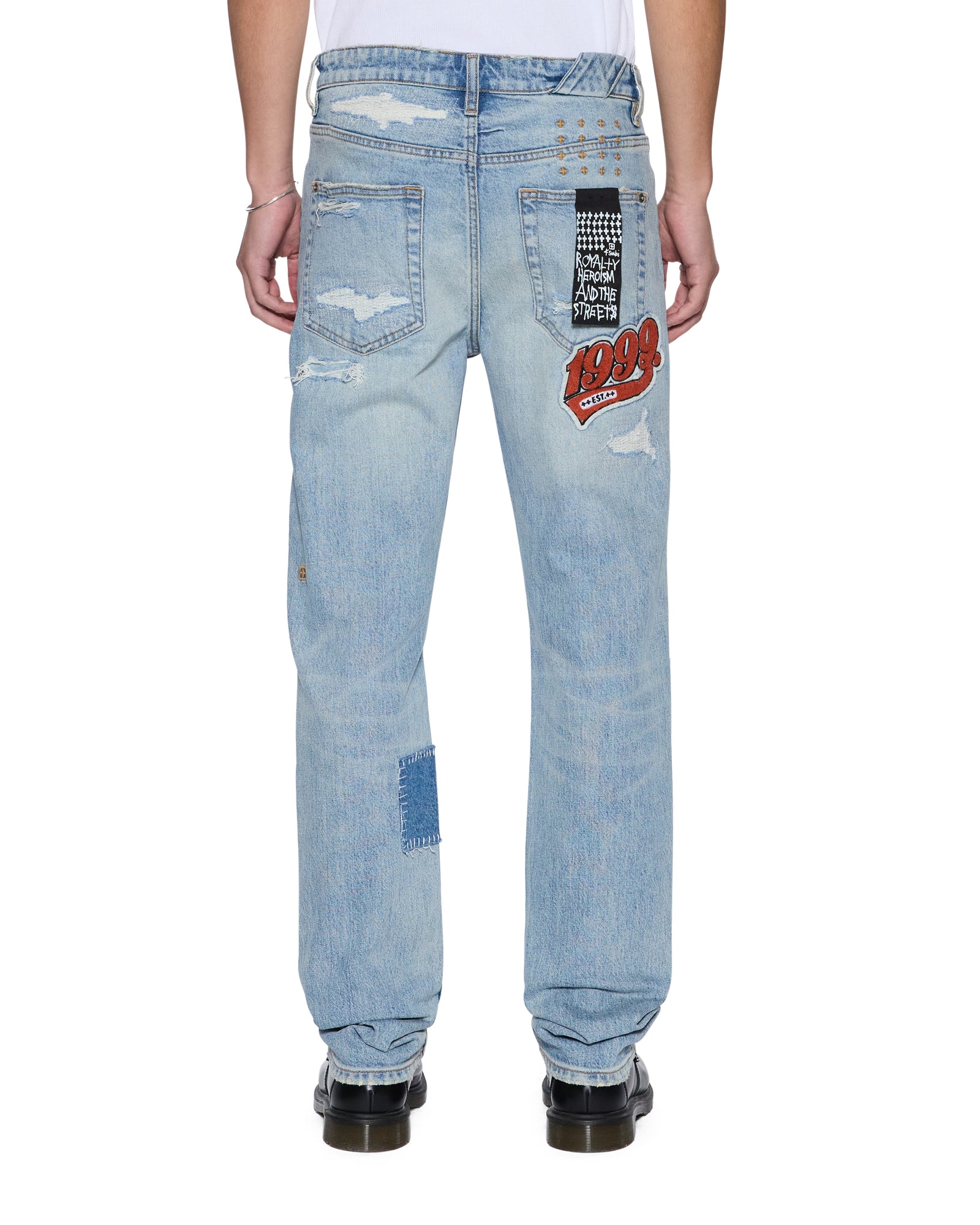 Mens Chitch Manhattan Repair Slim Denim Jeans - Image 4