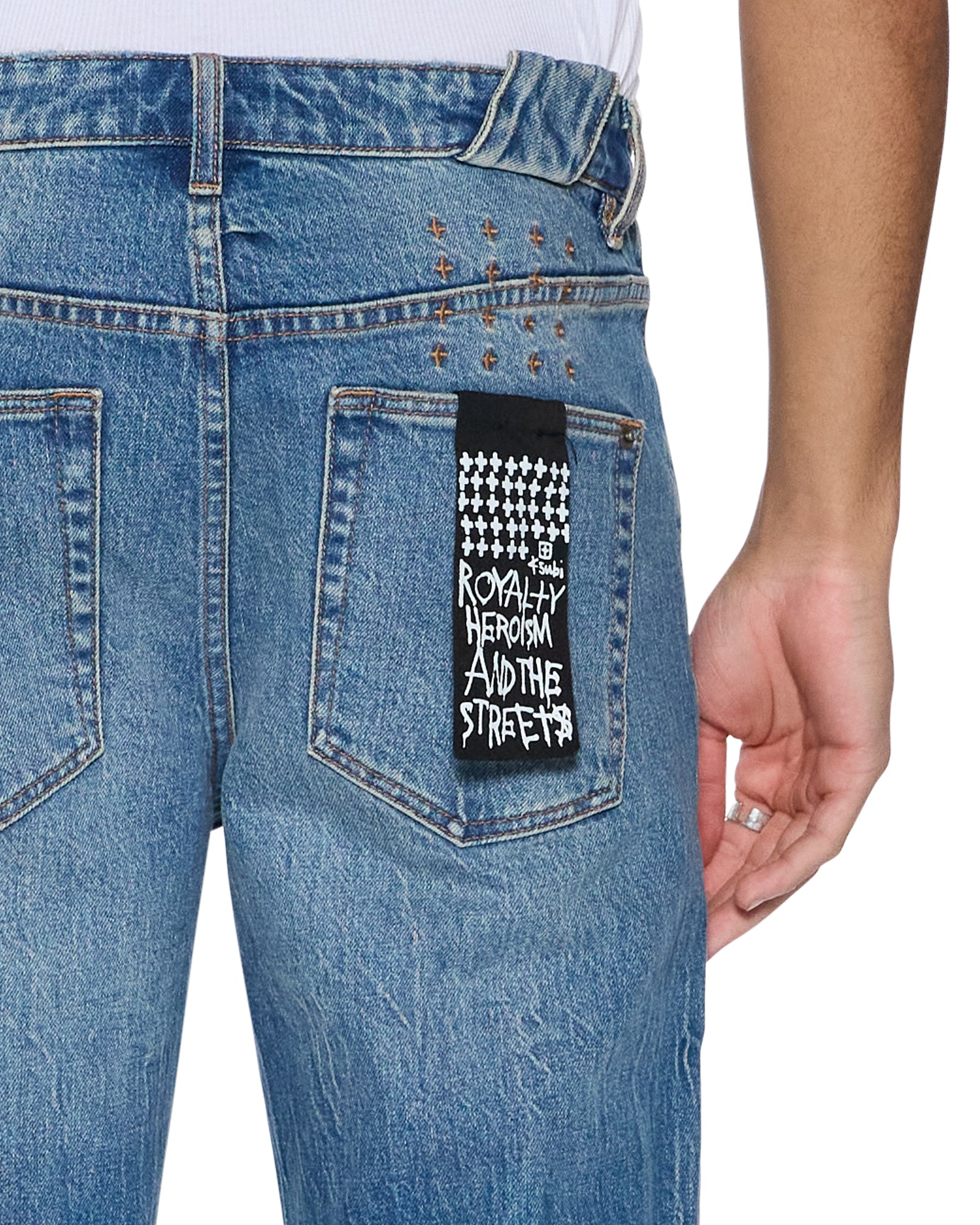 Mens Chitch Texas Blue Slim Denim Jeans - Image 4