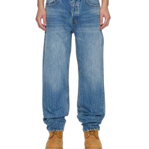Mens Anti K Texas Blue Relaxed Denim Jeans