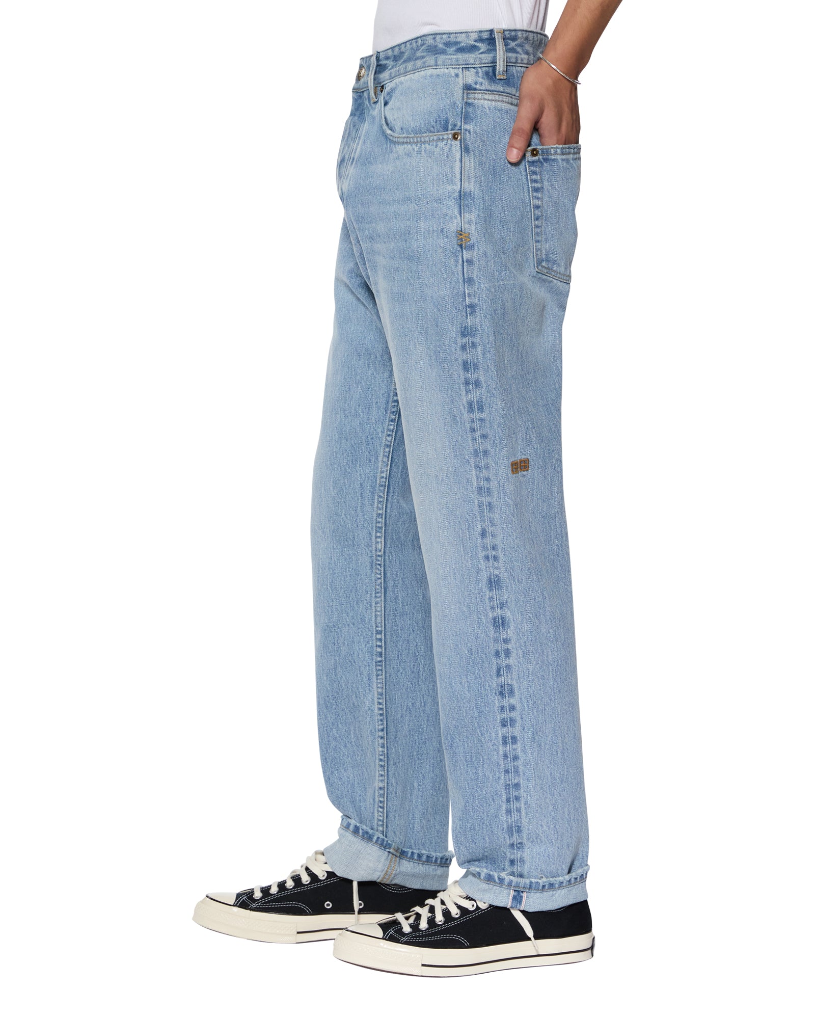 Hazlow Selvedge Sydney Blue Straight Leg Jeans - Image 2