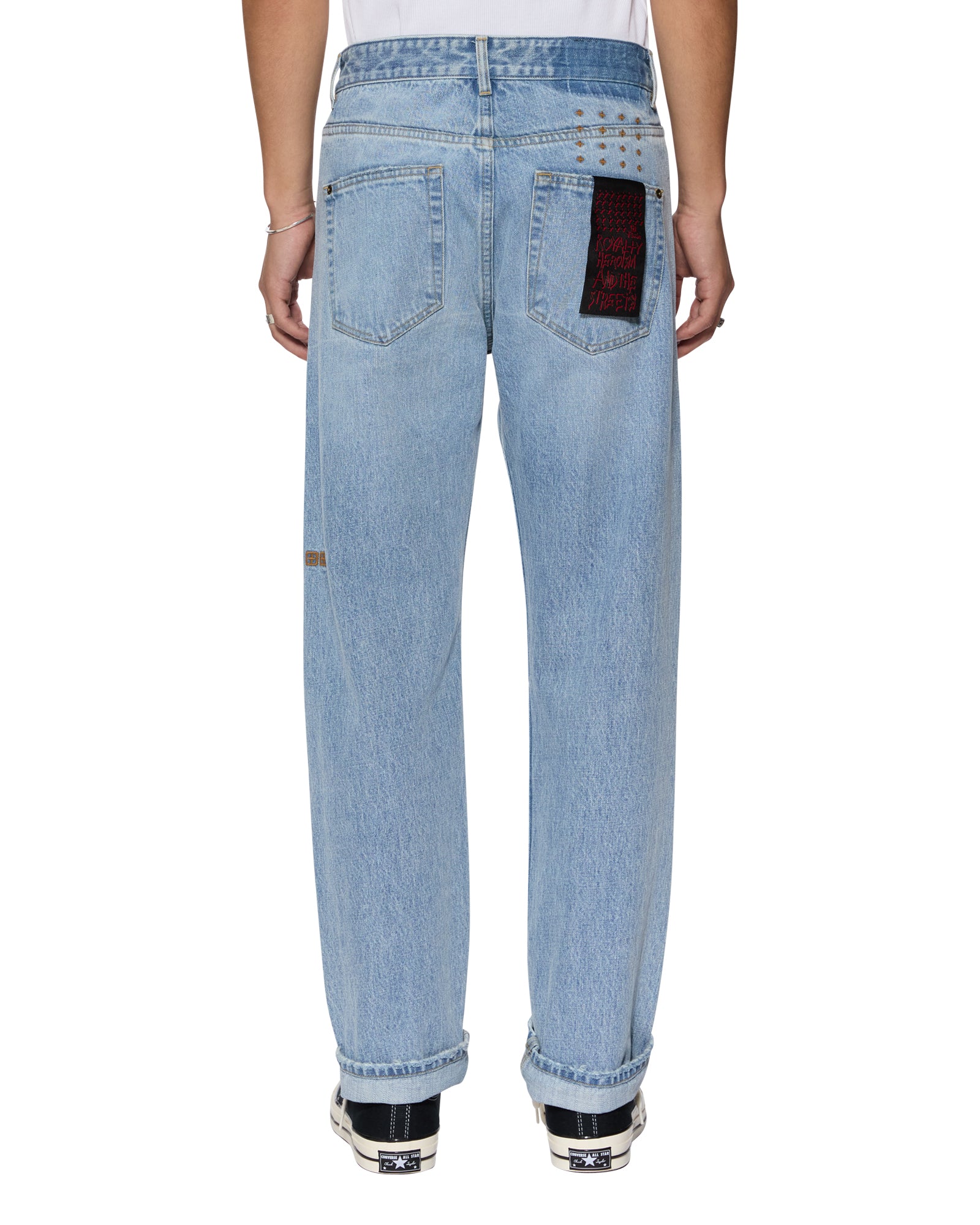 Hazlow Selvedge Sydney Blue Straight Leg Jeans - Image 7