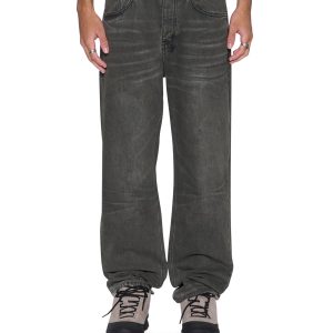 Mens Anti K Mekanik Grey Relaxed Denim Jeans