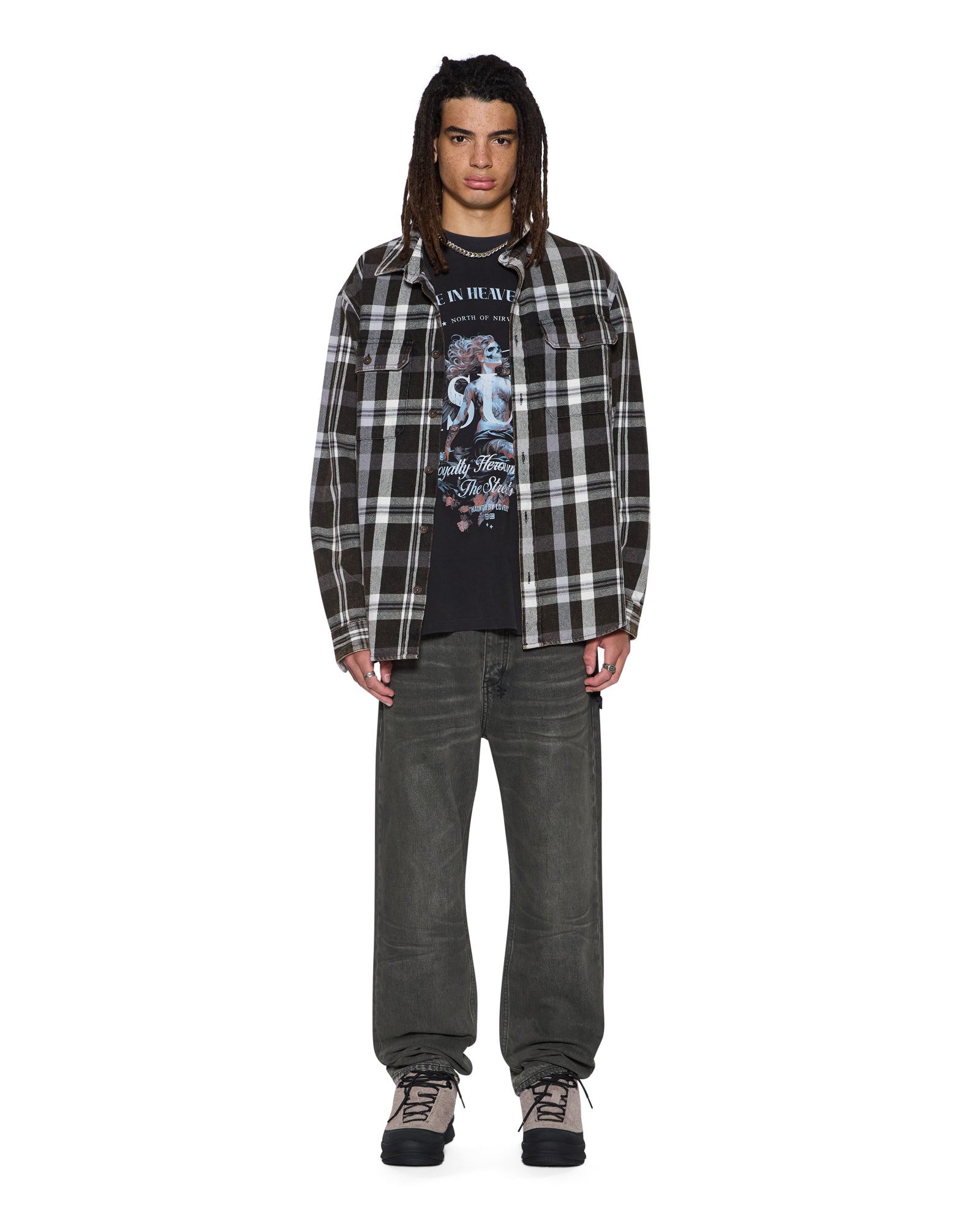 Mens Maxx Operator Mekanik Grey Baggy Denim Jeans - Image 2