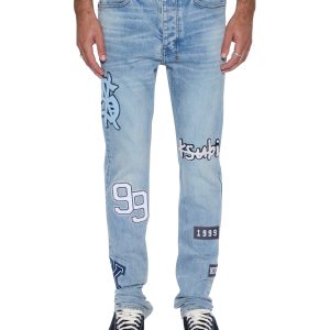 Mens Chitch Striker Patched Slim Denim Jeans