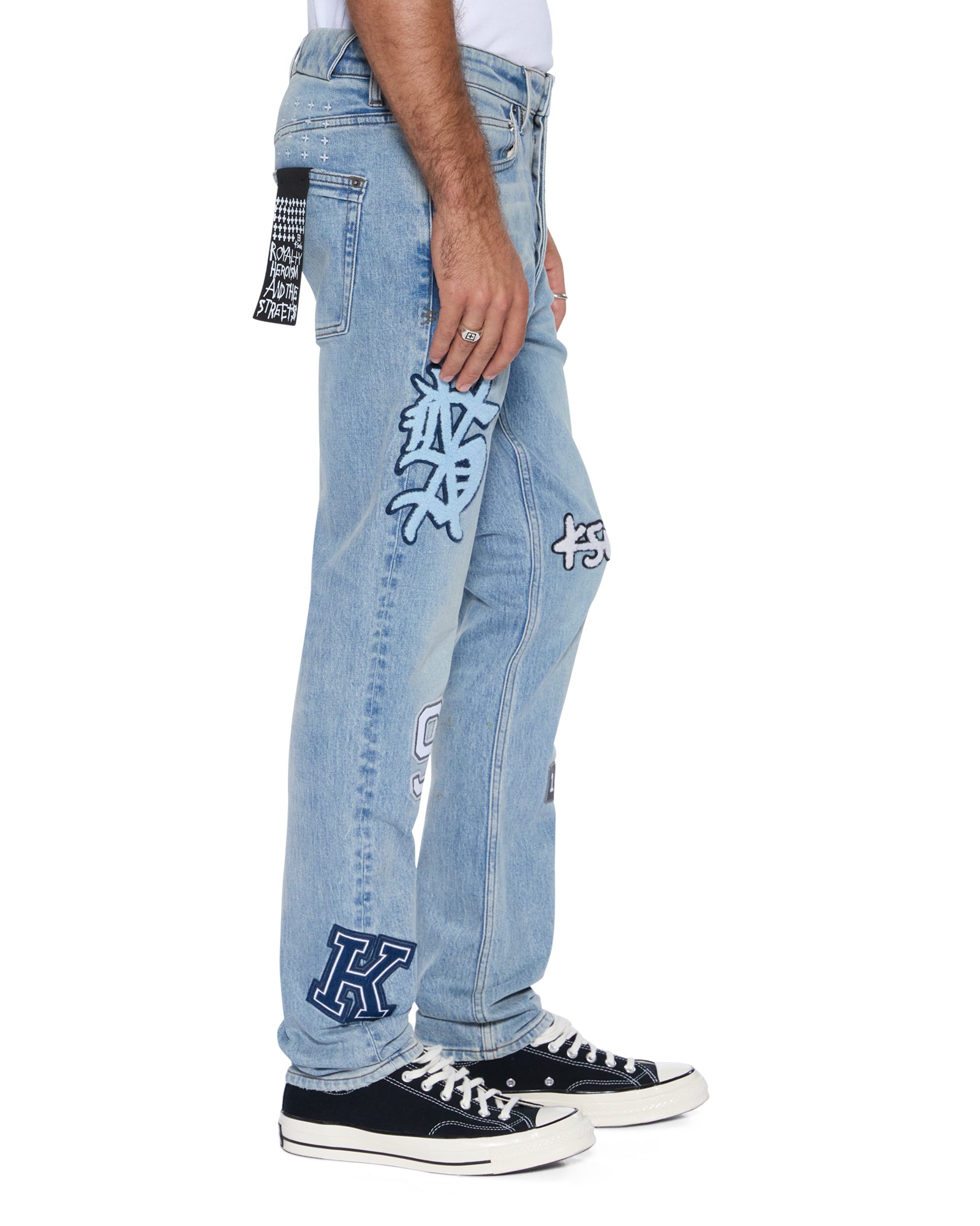 Mens Chitch Striker Patched Slim Denim Jeans - Image 2