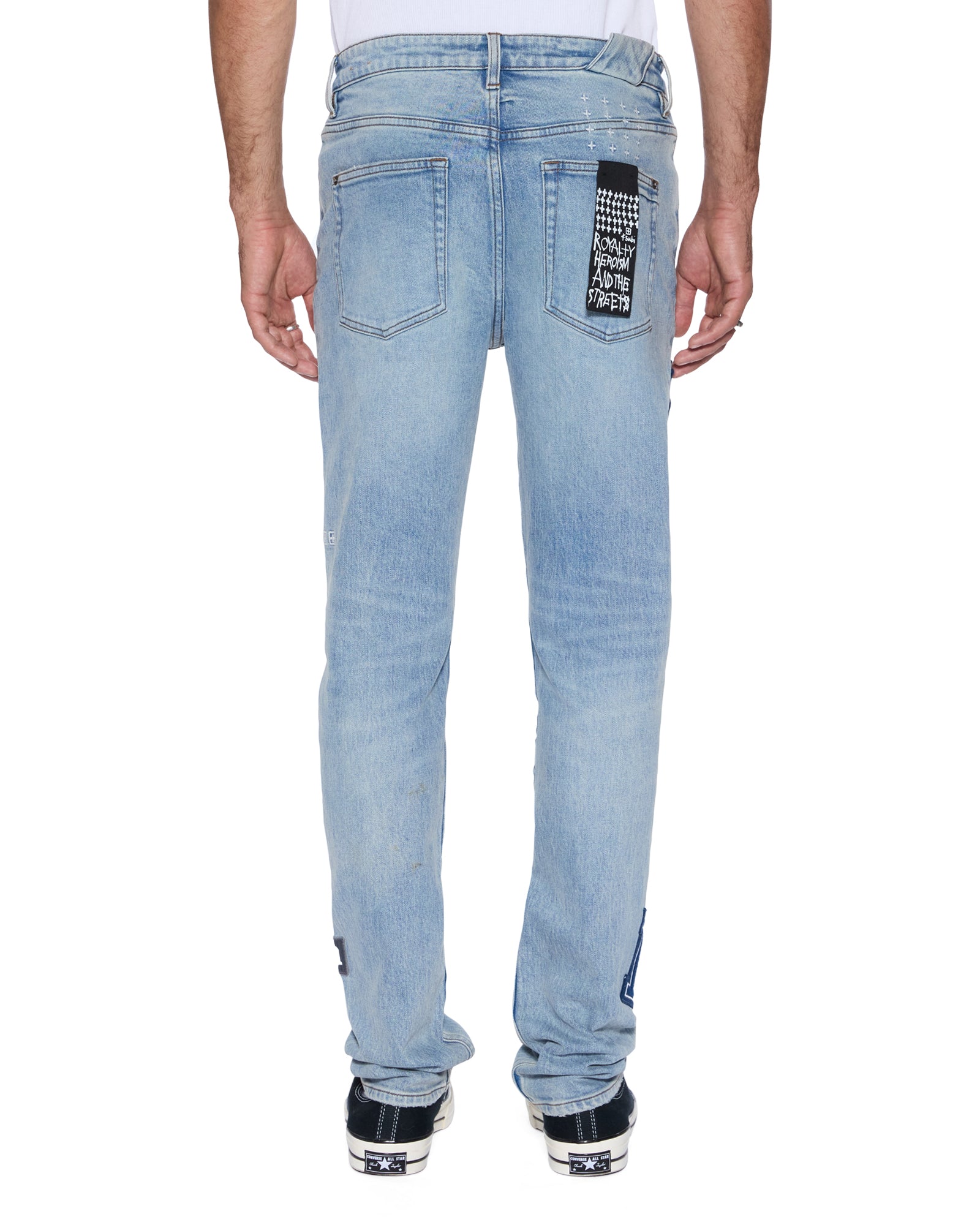 Mens Chitch Striker Patched Slim Denim Jeans - Image 4