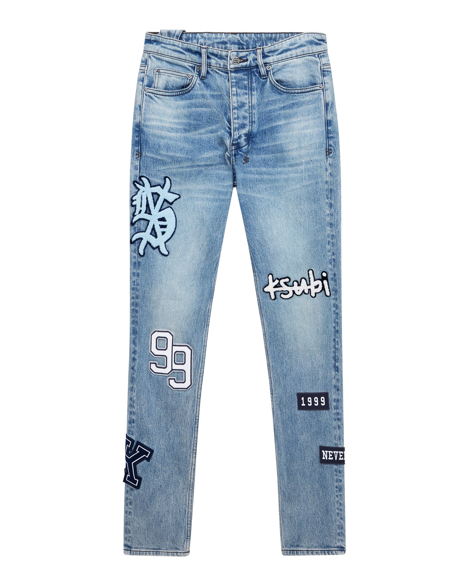 Mens Chitch Striker Patched Slim Denim Jeans - Image 5
