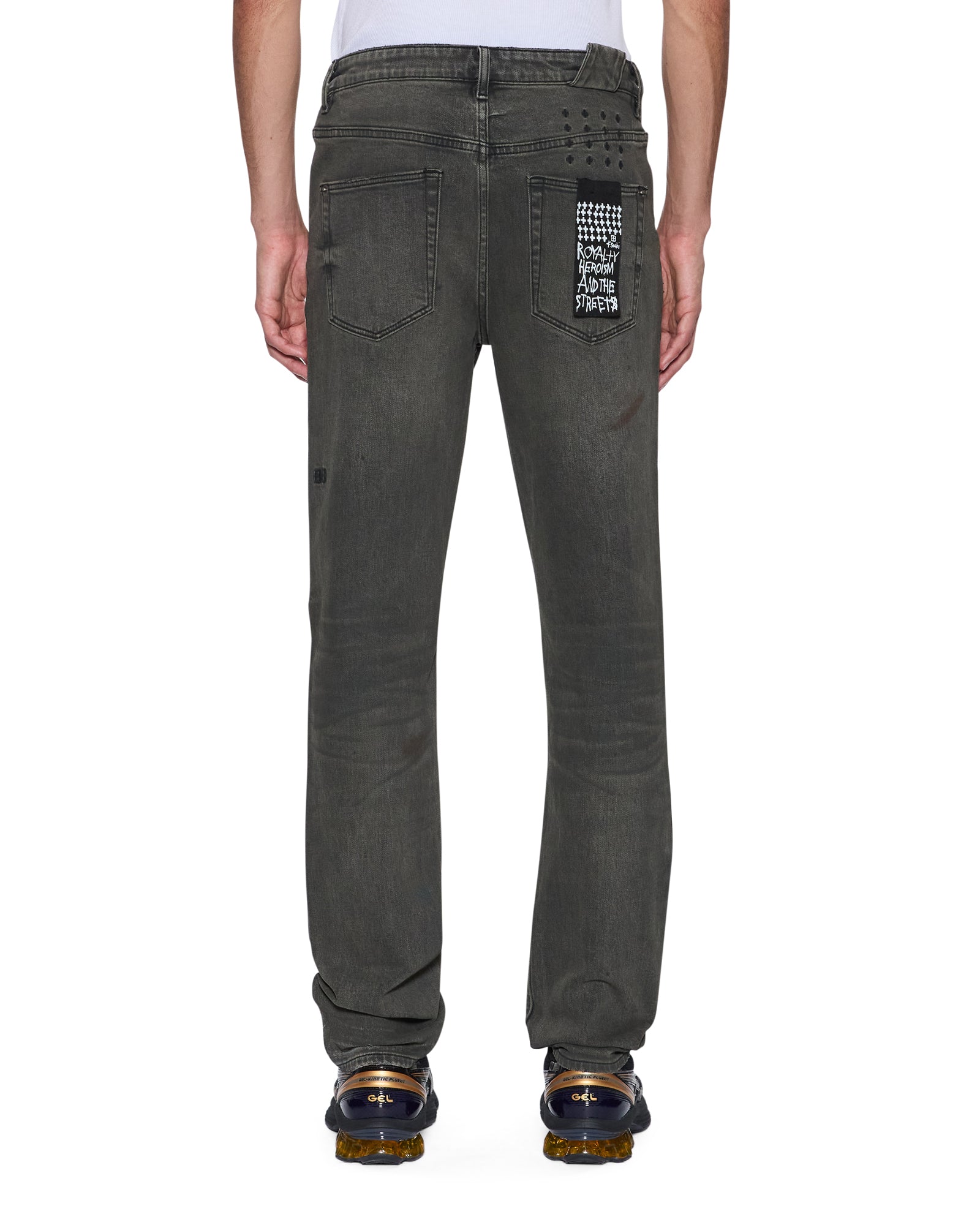 Mens Chitch Mekanik Grey Slim Denim Jeans - Image 4