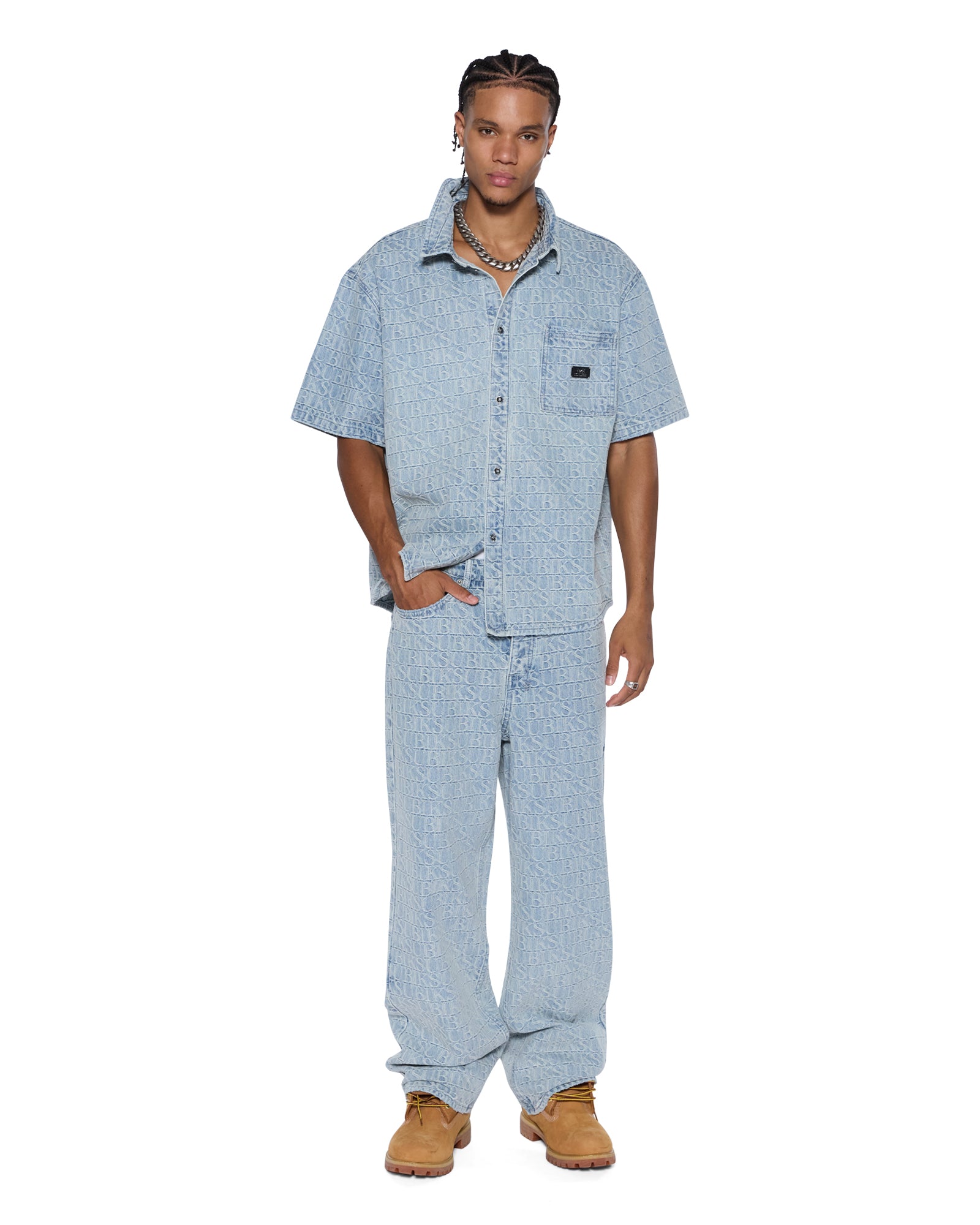 Mens Maxx Tile Baggy Denim Jeans - Image 2