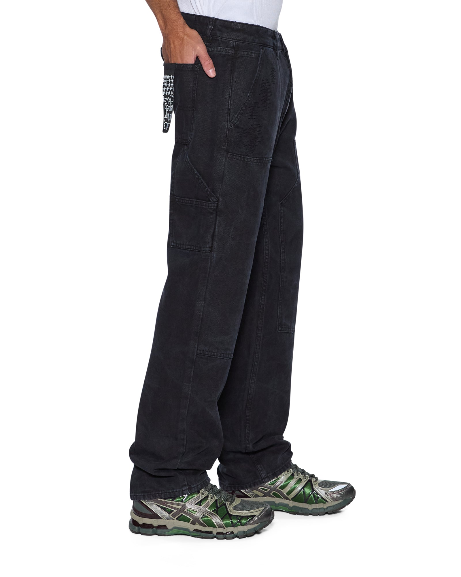 Mens Maxx Operator Pant Torqued Black Relaxed Denim Jeans - Image 3