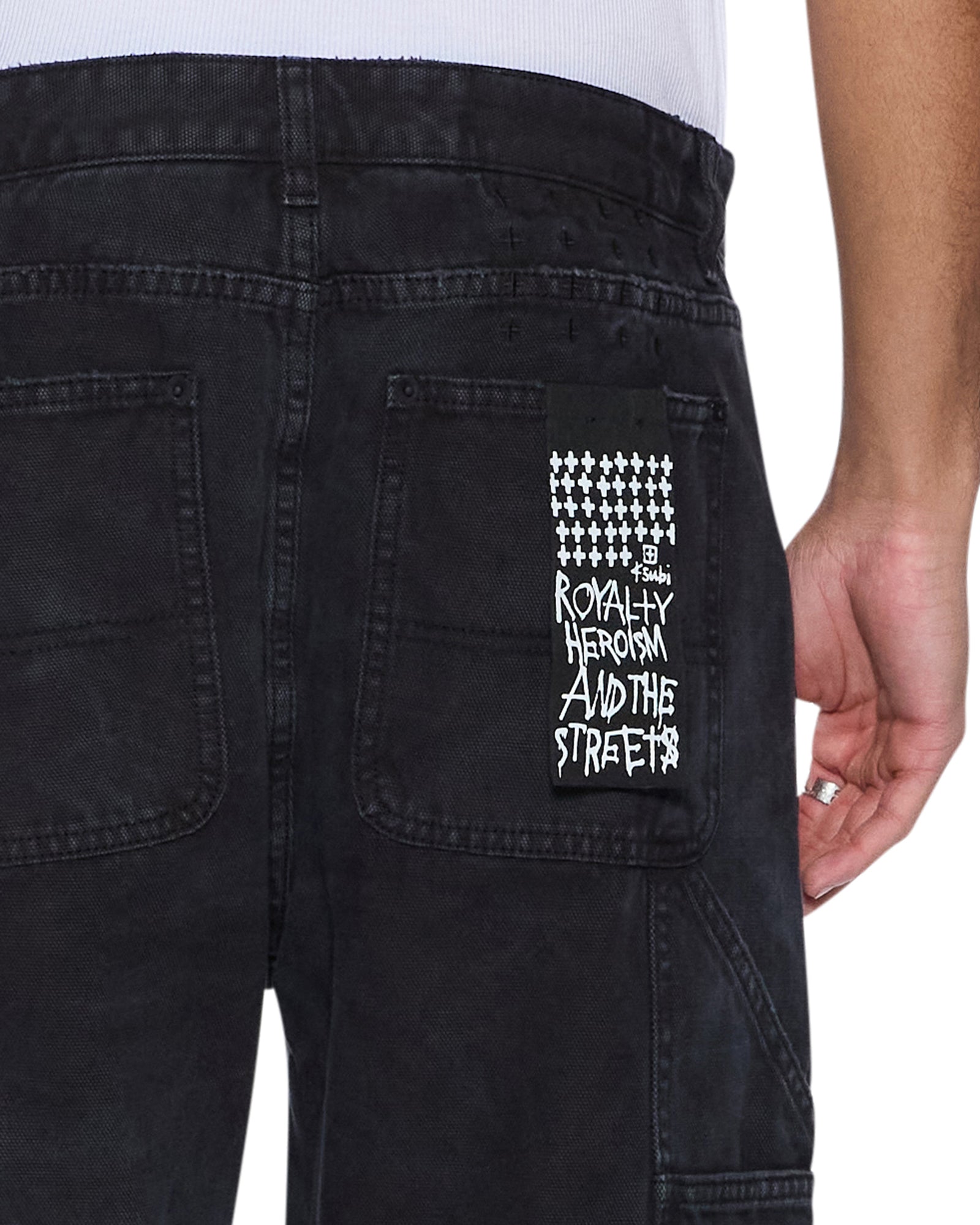 Mens Maxx Operator Pant Torqued Black Relaxed Denim Jeans - Image 4