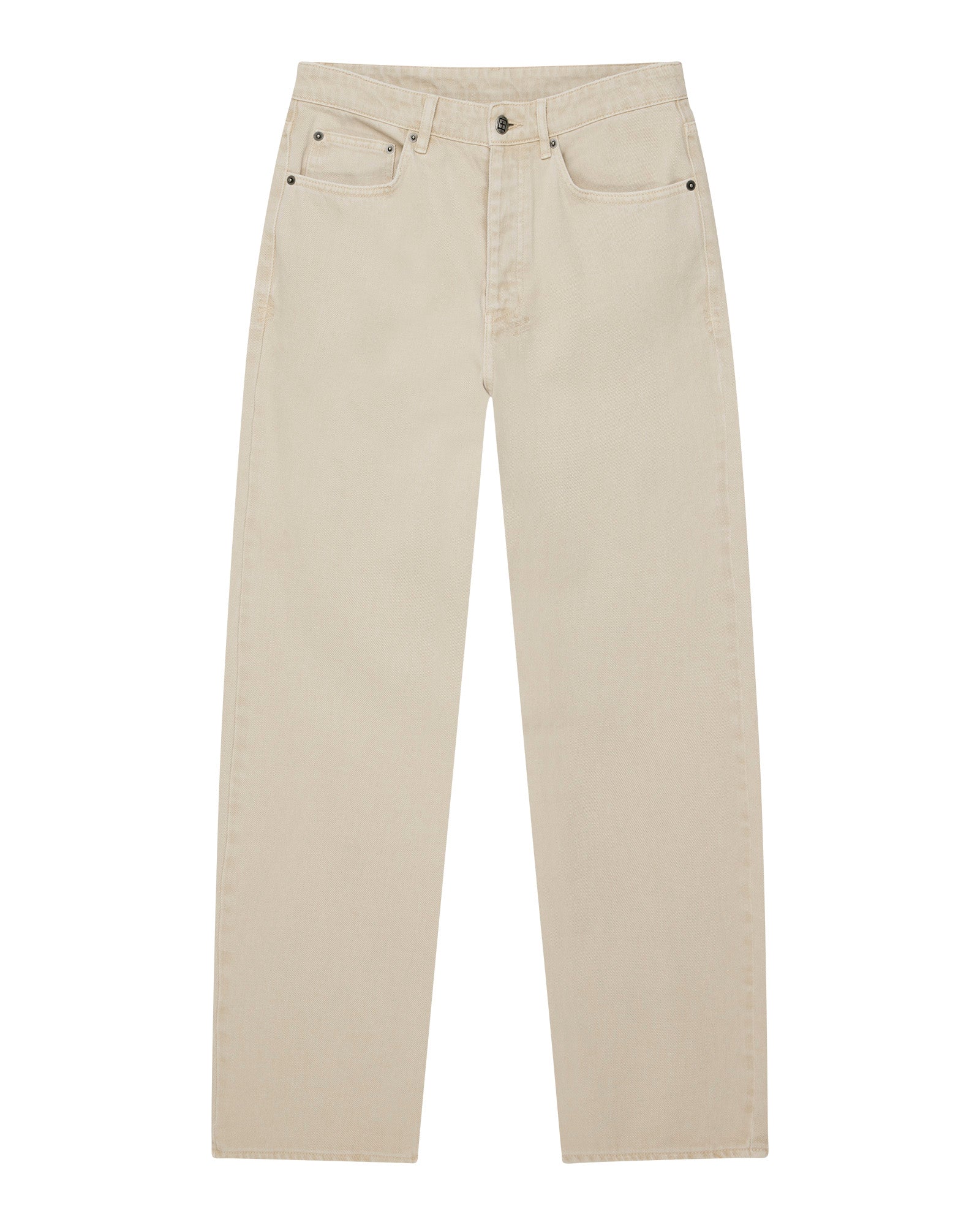 Mens Hazlow Ecru Straight Denim Jeans - Image 6