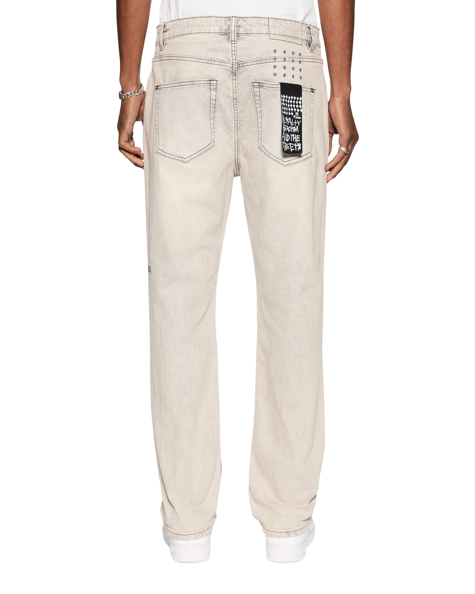 Hazlow Pluto Relaxed Straight Leg Fit Jean - Stone Grey - Image 5