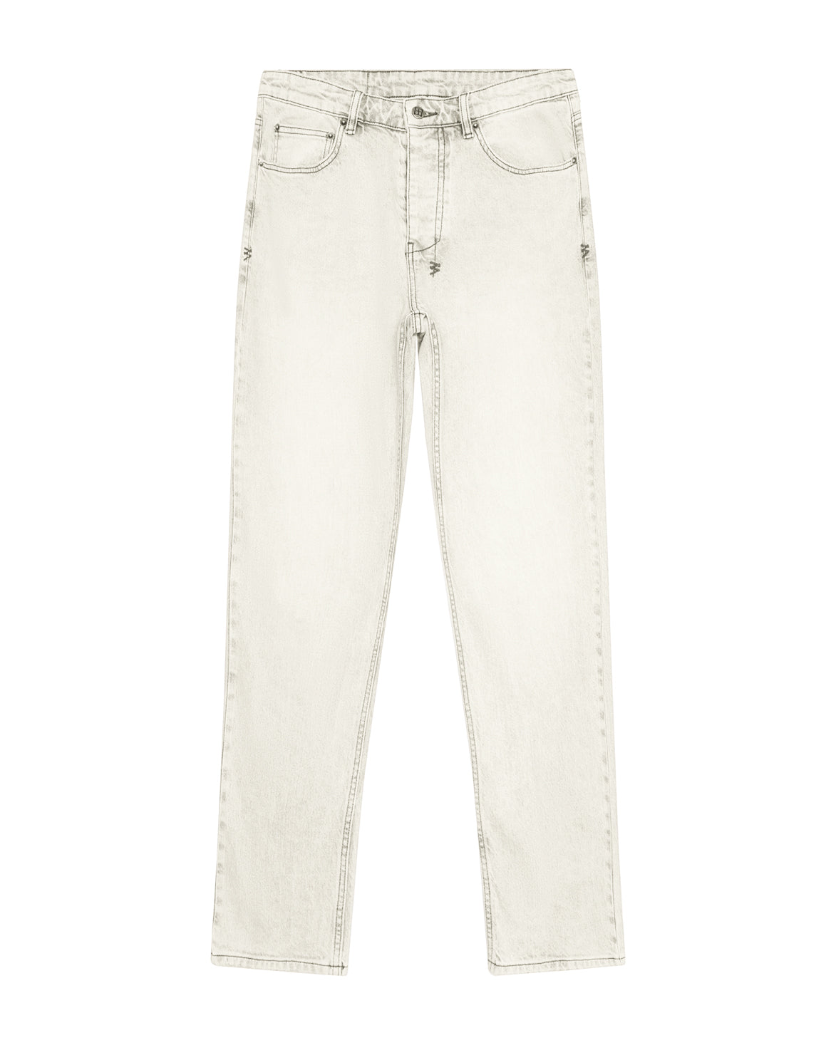 Hazlow Pluto Relaxed Straight Leg Fit Jean - Stone Grey - Image 6
