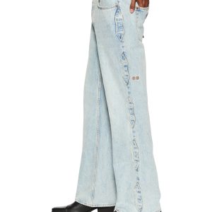 Bronko Paragon Kraft Wide Leg Jean - Stone Wash Denim