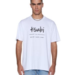 Mens Plated Biggie Ss Tee Tru White Tees