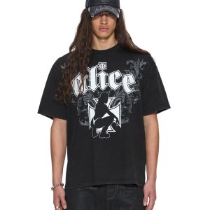 Mens Ksubi X Alice Hollywood Graphic Tee Black Tees