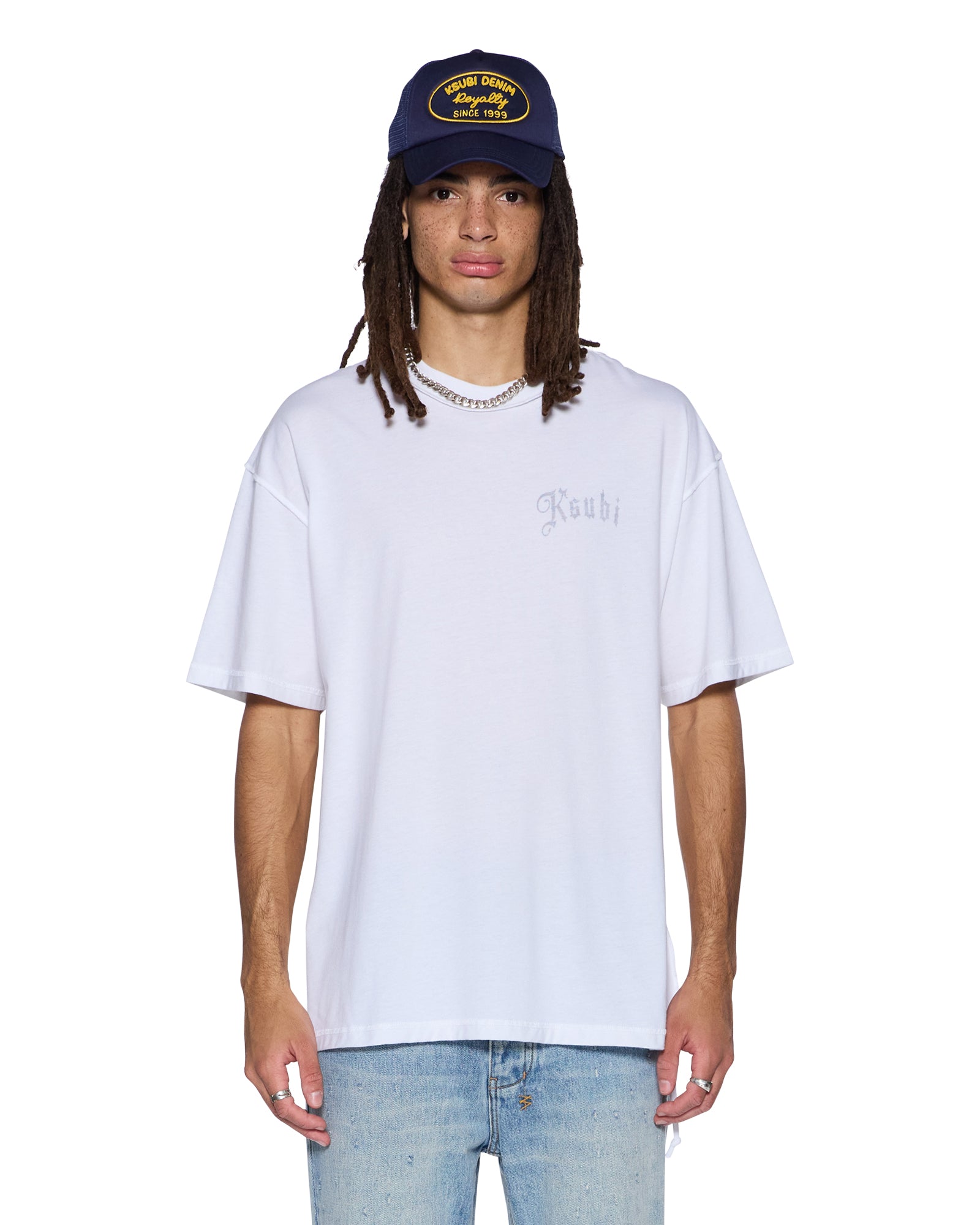 Mens Truckstop Ekcess Ss Tee Slub White Tees - Image 2