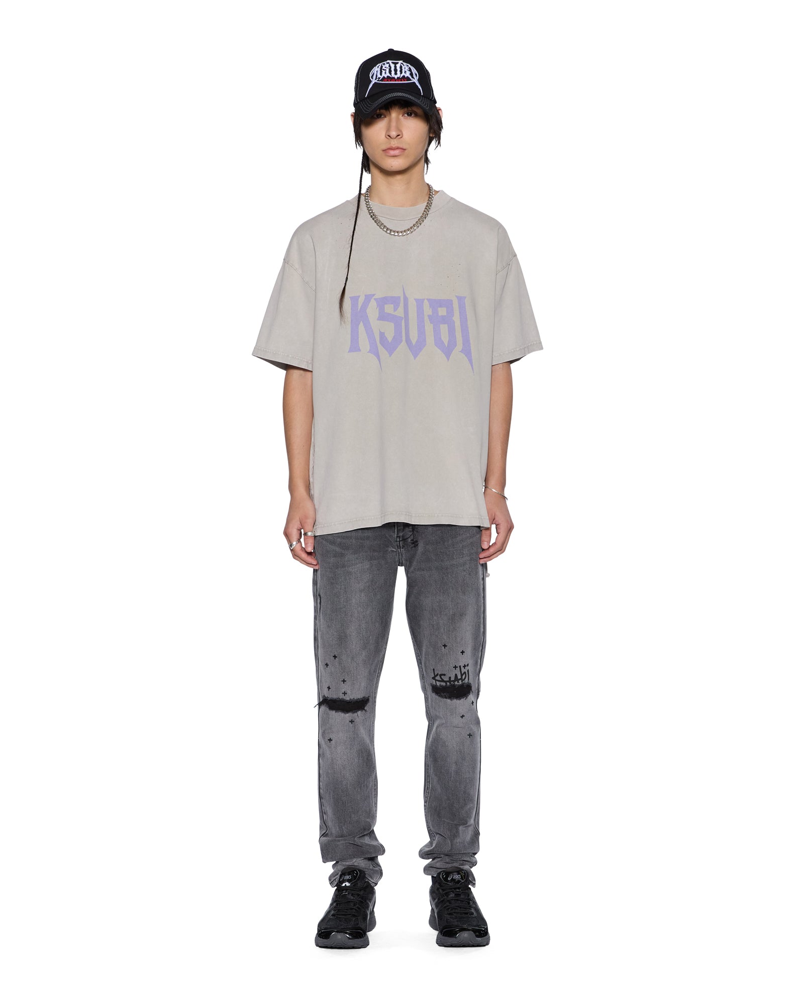 Mens Blasted Ekcess Ss Tee Smoke Grey Tees - Image 2
