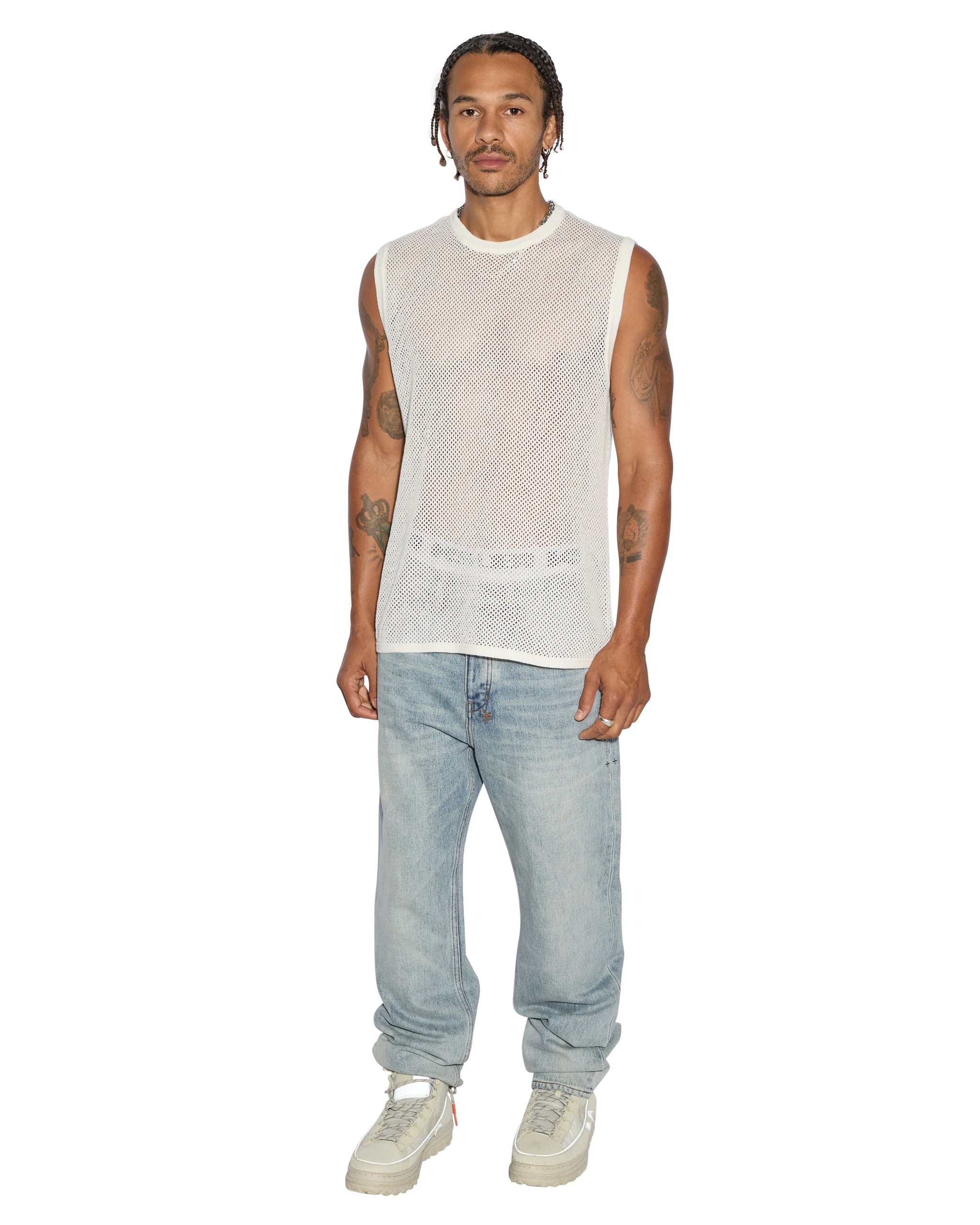 Networth Mesh Tank - White - Image 2