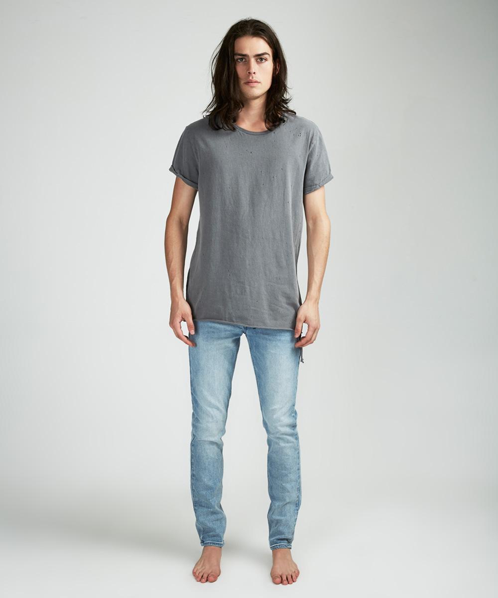 Mens Kodeine Ss Tee Vintage Grey Tees - Image 3