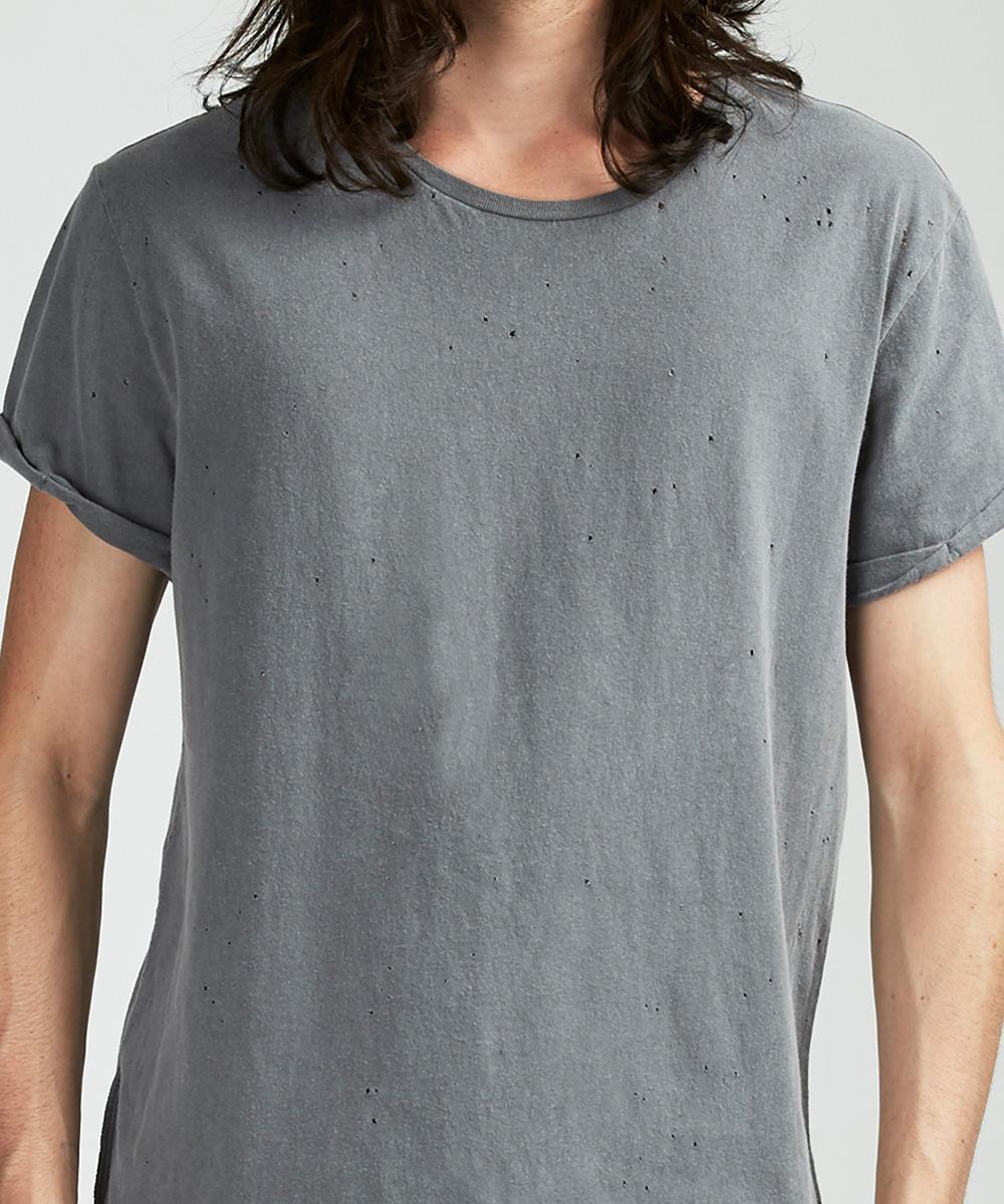 Mens Kodeine Ss Tee Vintage Grey Tees - Image 4