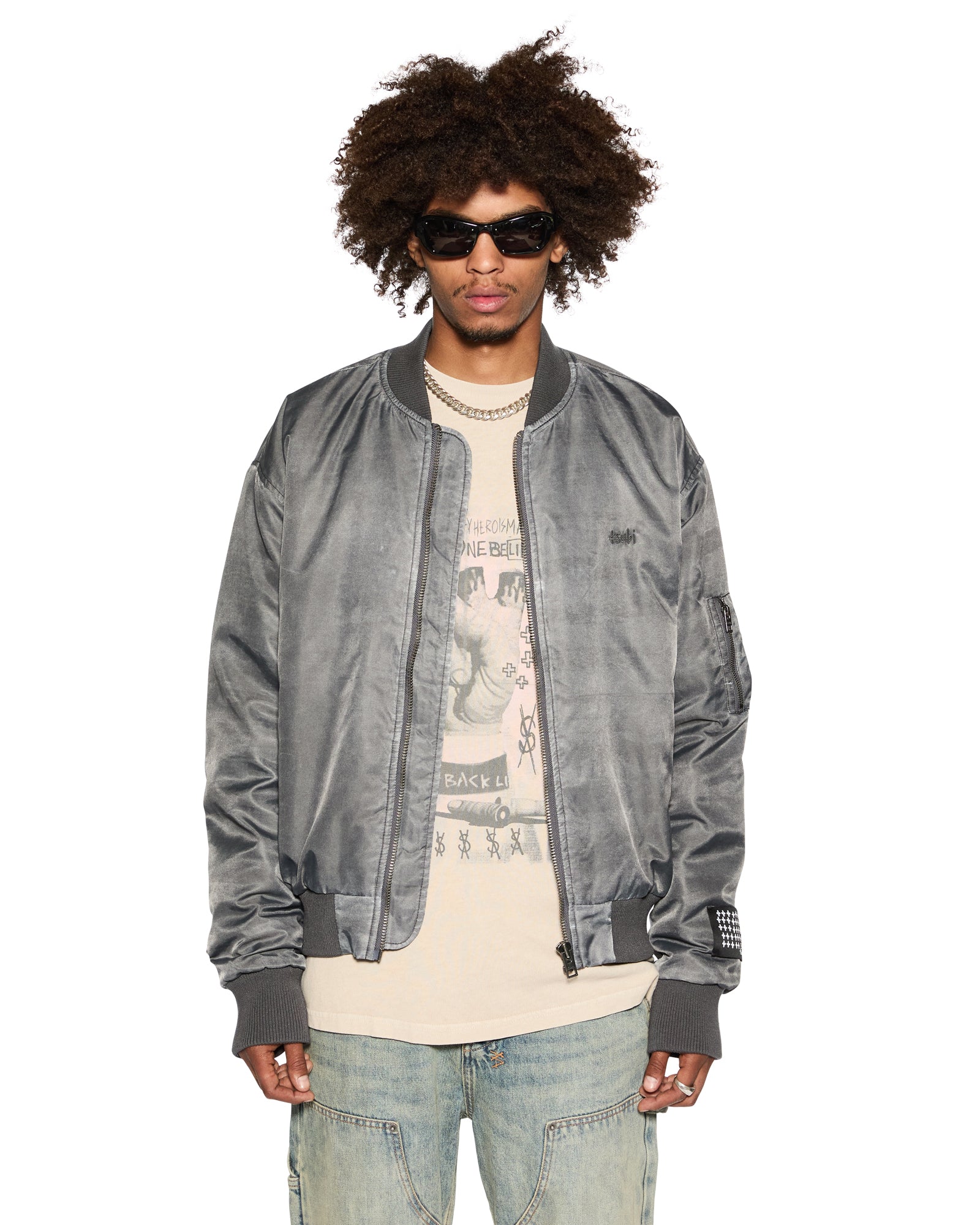 Hit List Ekcess Short Sleeve Oversized Tee - Faded Black - Image 4