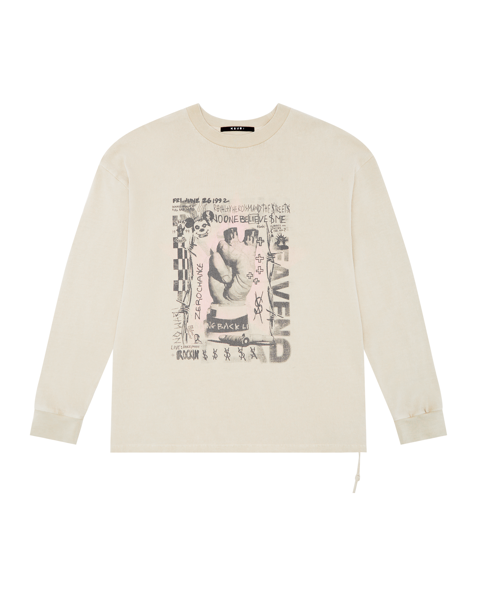Hit List Ekcess Short Sleeve Oversized Tee - Faded Black - Image 6