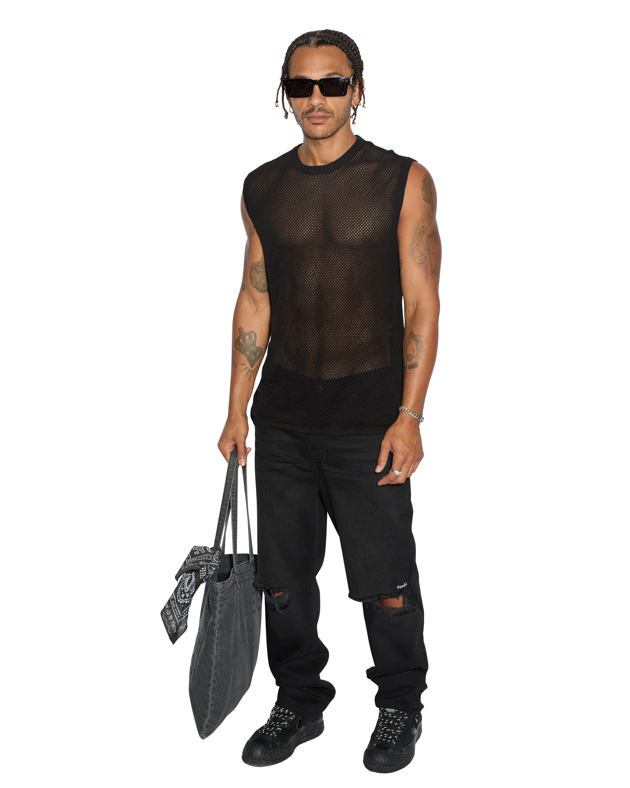 Networth Mesh Tank - Black - Image 4