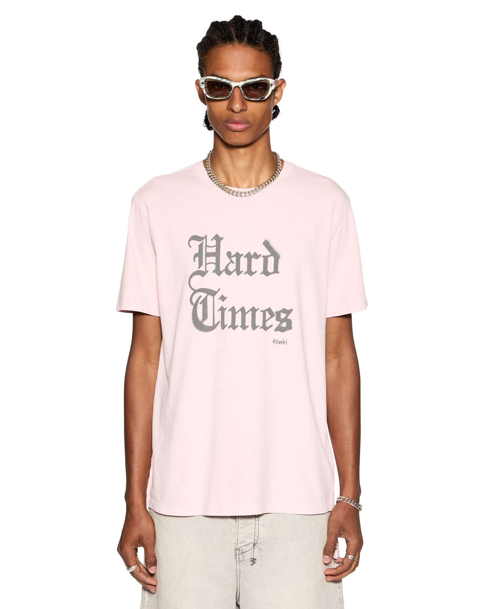 Hard Times Kash Short Sleeve Regular Fit Tee - Pink Quartz - Image 4