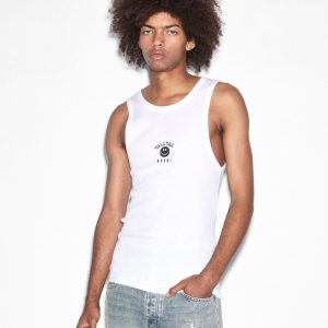 Zine Debut Ribbed Singlet - White