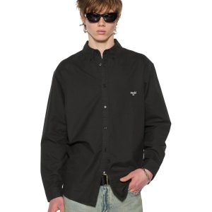 Mens Ksignature Button Down Ls Shirt Black Shirts
