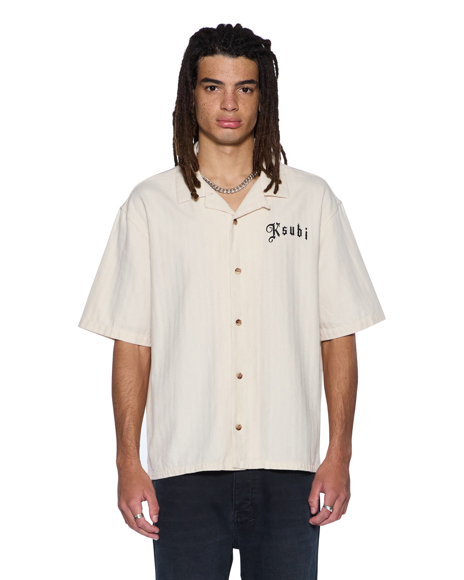 Mens Truckstop Diner Ss Shirt Natural Shirts - Image 2