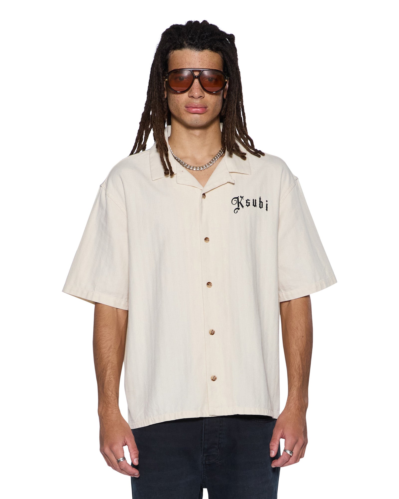Mens Truckstop Diner Ss Shirt Natural Shirts - Image 4