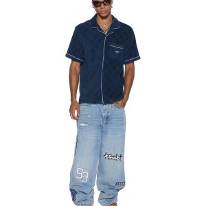 Mens Lounge Ss Resort Shirt Navy Shirts