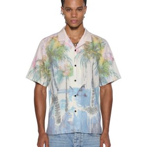 Mens Poolside Ss Resort Shirt Multi Shirts