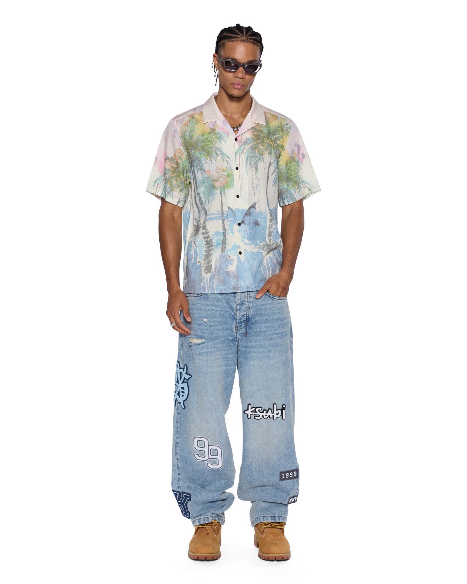 Mens Poolside Ss Resort Shirt Multi Shirts - Image 3