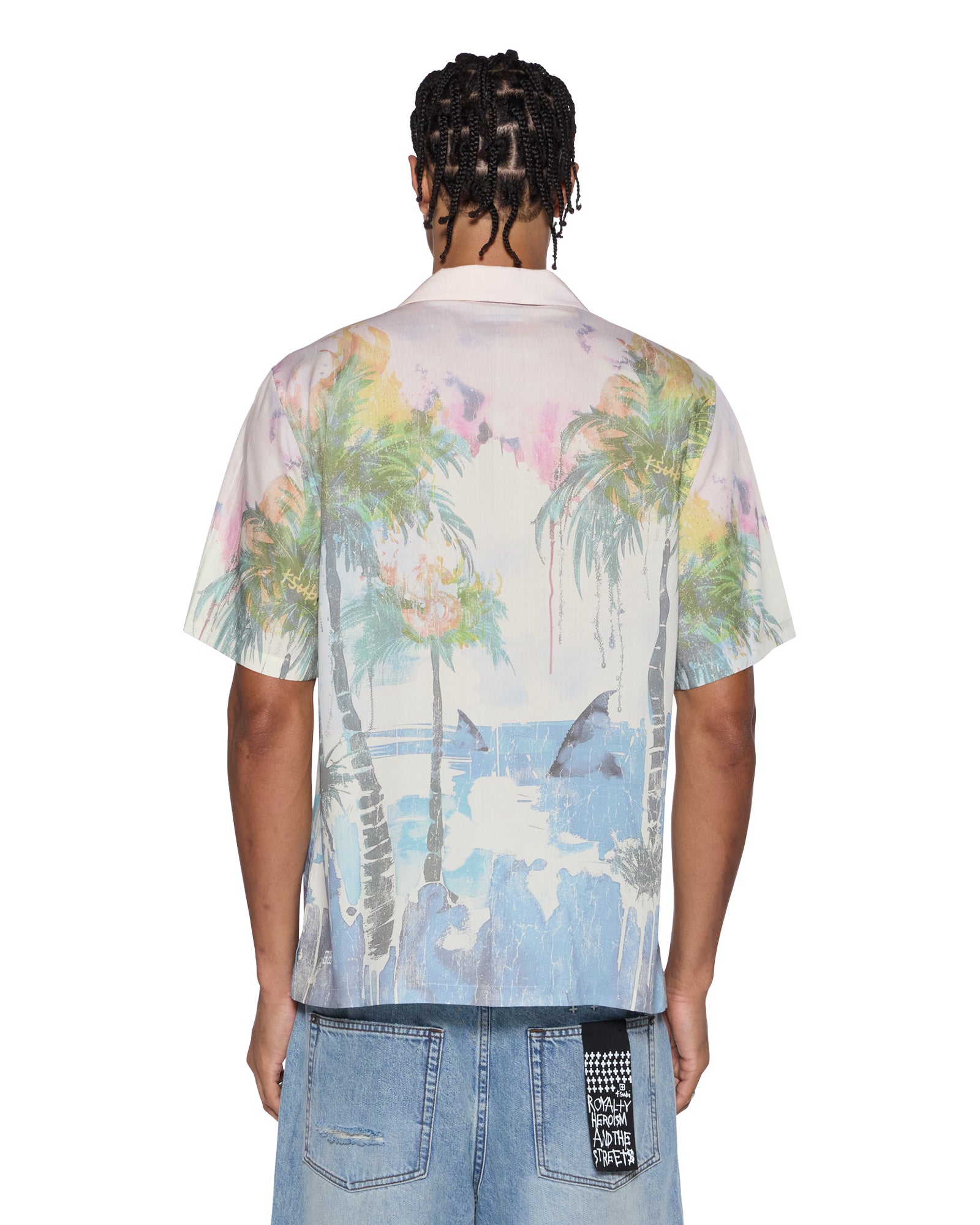 Mens Poolside Ss Resort Shirt Multi Shirts - Image 4