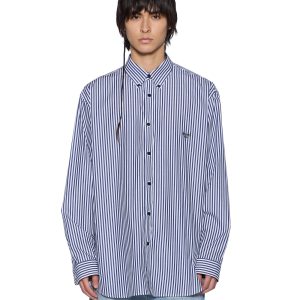 Mens Ksignature Ls Shirt White Stripe Shirts
