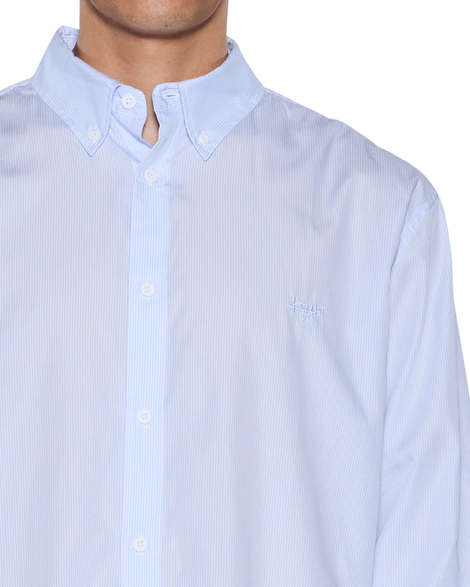 Mens Kade Ls Shirt Pin Blue Shirts - Image 3