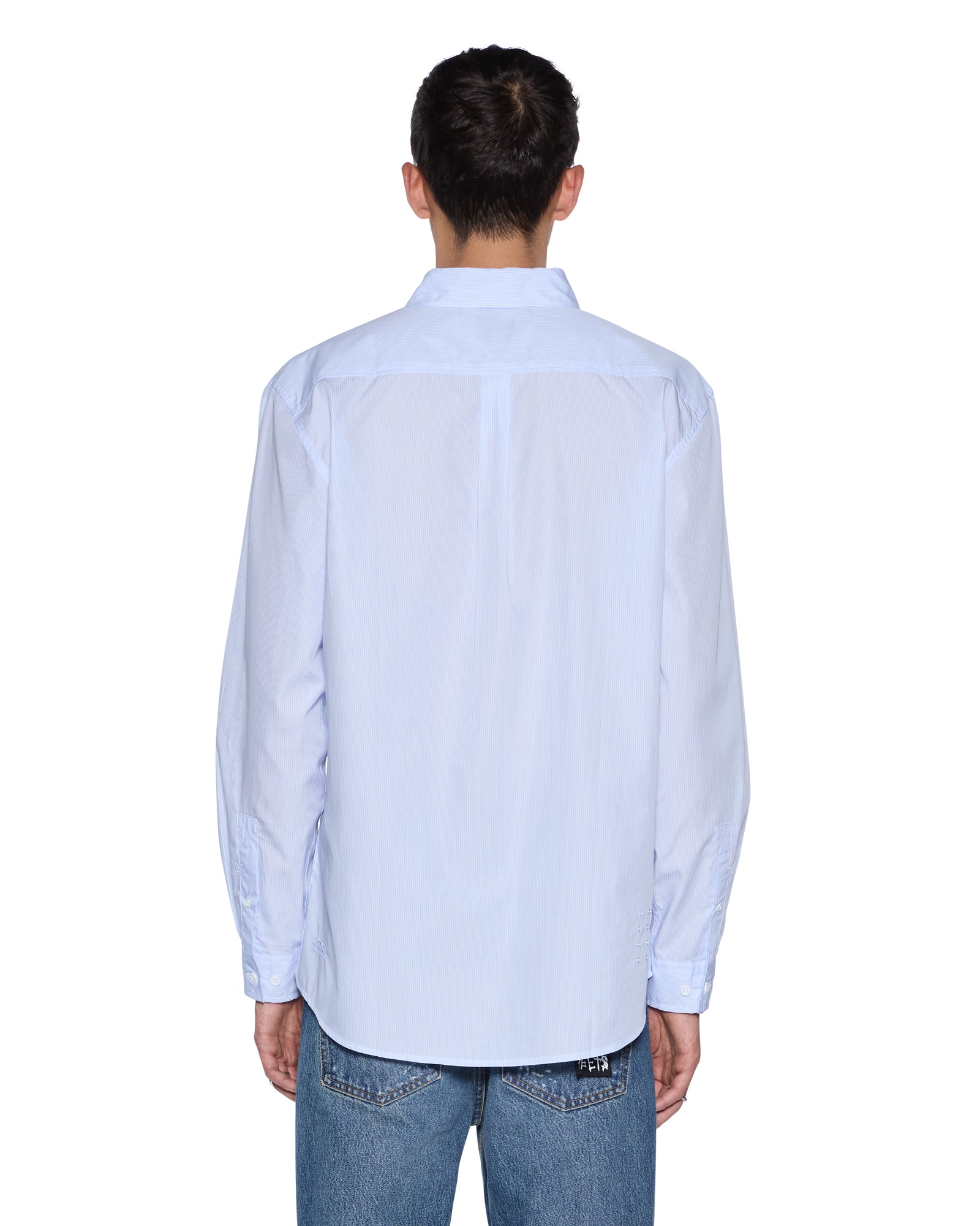 Mens Kade Ls Shirt Pin Blue Shirts - Image 4