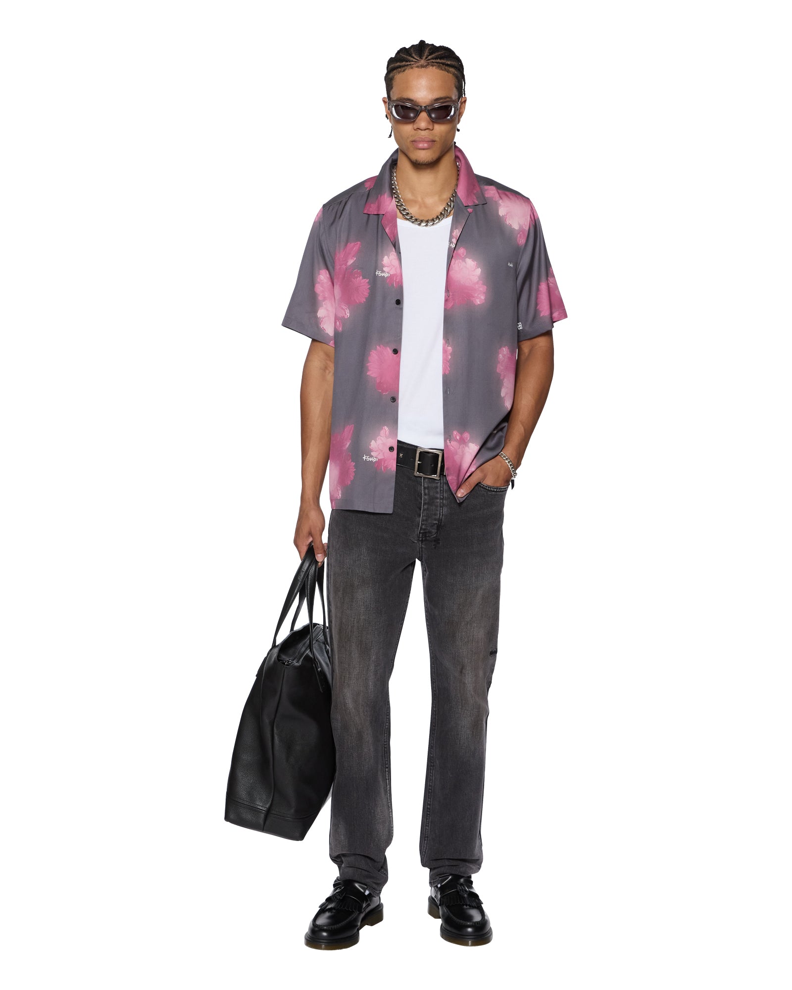 Mens Cursed Resort Ss Shirt Black Shirts - Image 2