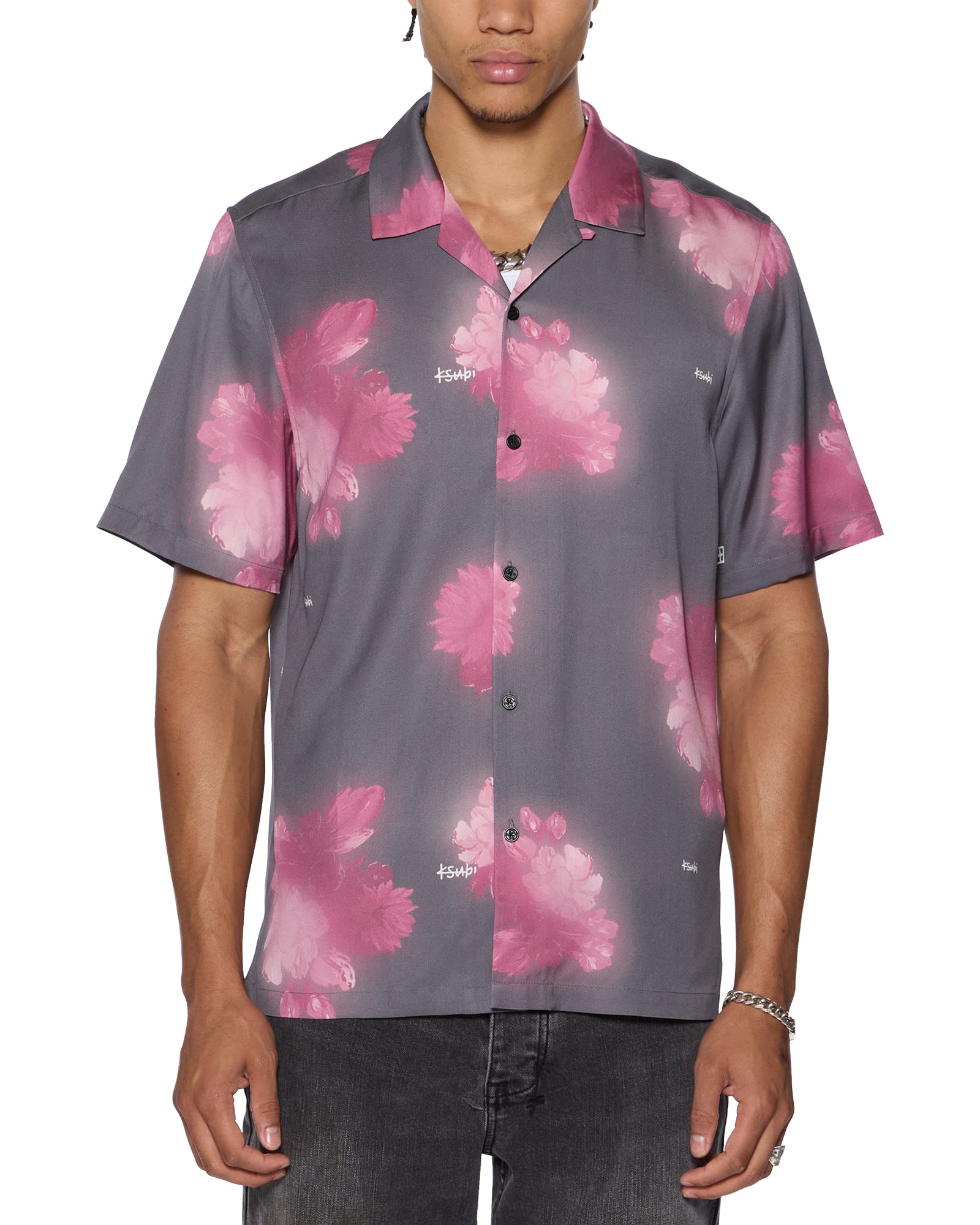 Mens Cursed Resort Ss Shirt Black Shirts - Image 3