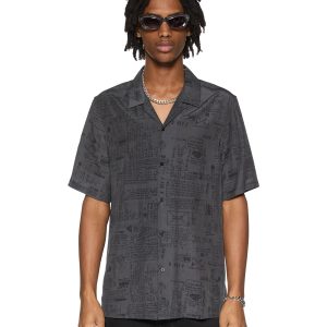 Verses Black Short Sleeve Resort Shirt