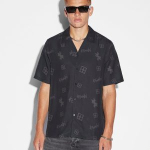 Kash Box Resort Short Sleeve Mens Shirt - Coal Grey